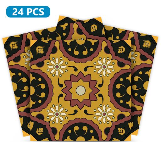 Warm Mexican colors Floor Tile stickers easy installation for home renovation Model - C15