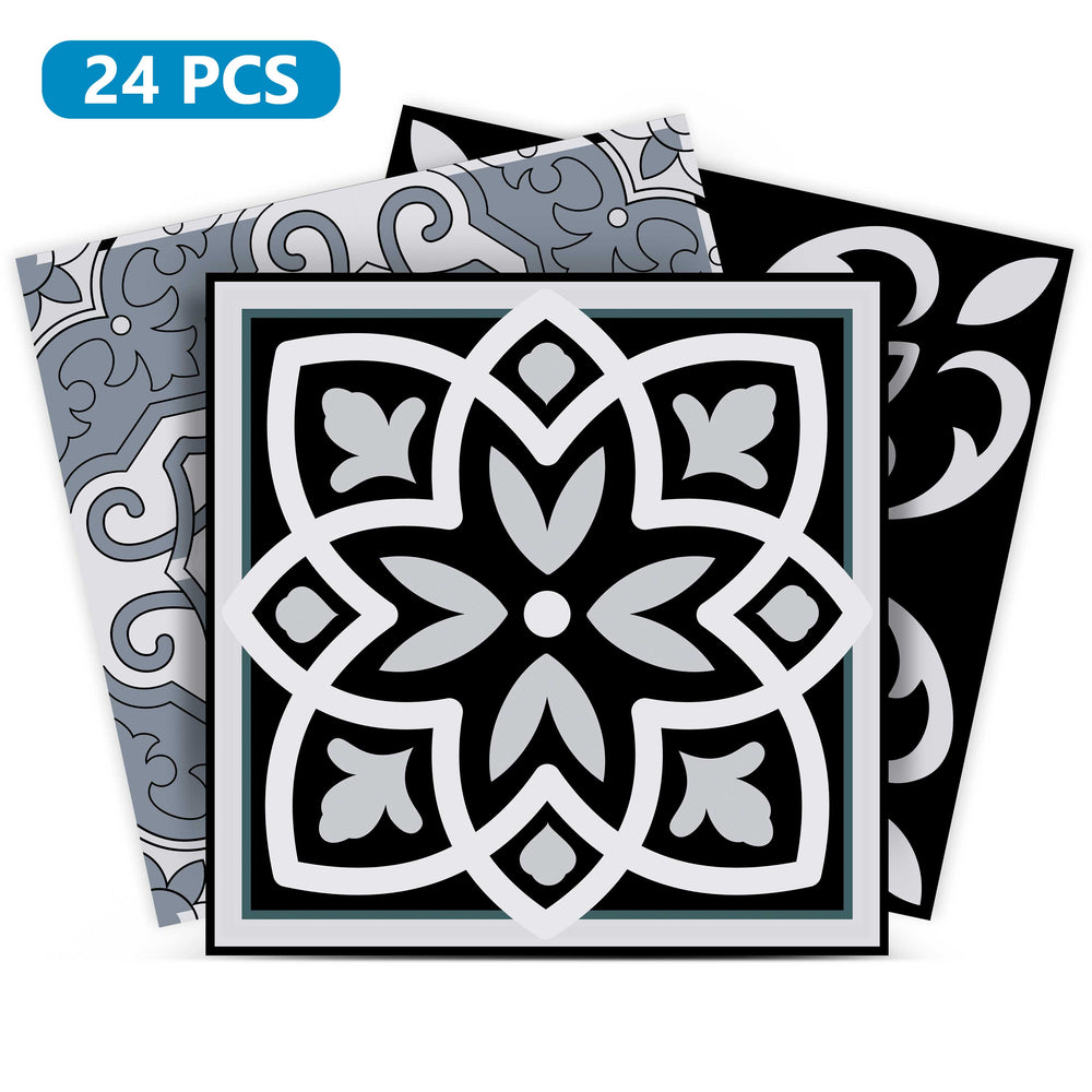 Flowers Peel And Stick Pattern Stairs Decals For Home Decor Model - b13