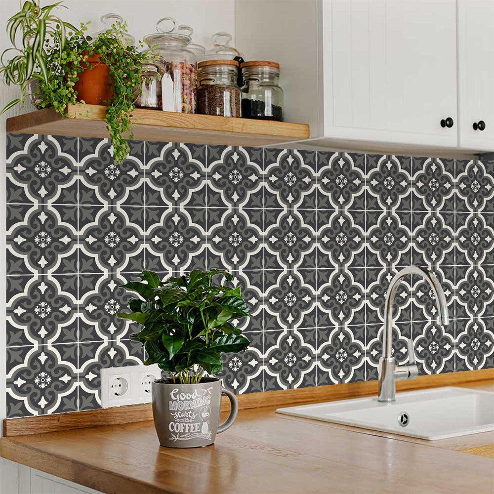 Light Gray backsplash Peel and Stick Tile Stickers Amazing pattern Model - B151