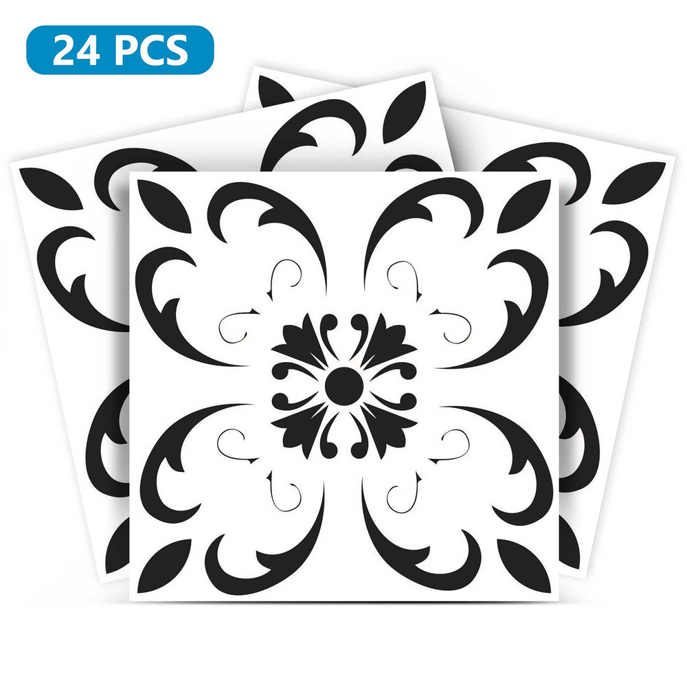 Easy-to-Install Black and White Tiles backsplash for kitchen Model - B19