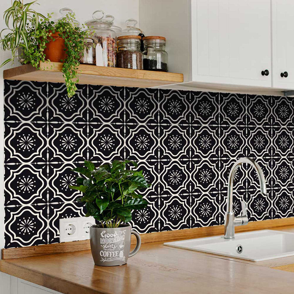 Black and White Tile Stickers for DIY Home Renovations Model - B33