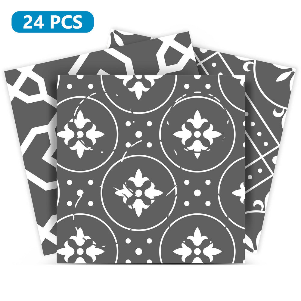 Gray multicolor Removable Floor Tile Stickers for home décor bathroom tile Model - B44