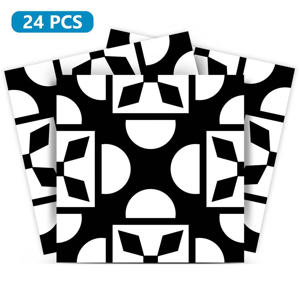 Beautiful Black and White Backsplash wall tile stickers Model - B48