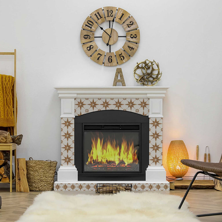 Bathroom Modern star shaped tile stickers easy to apply Brown Model - B58