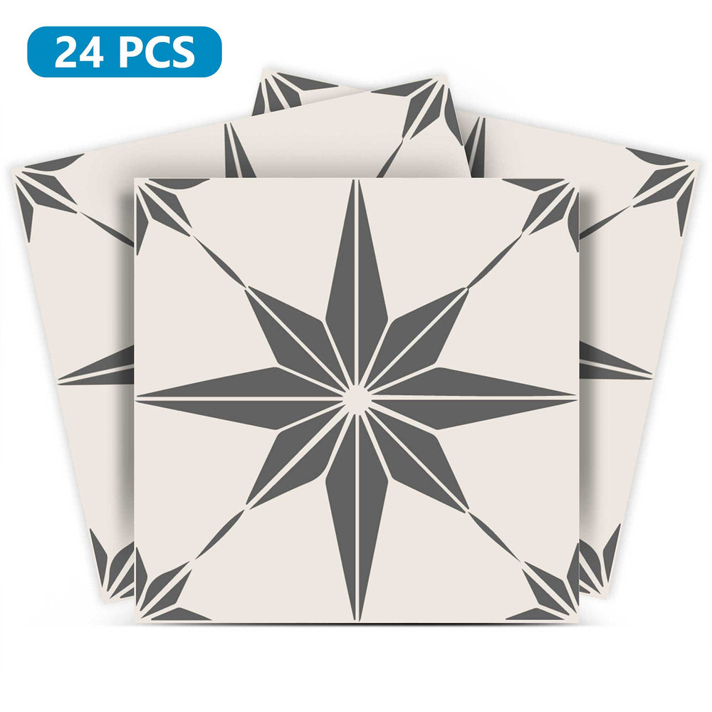 Removable Gray star shaped tile stickers home décor peel and stick Model - B59