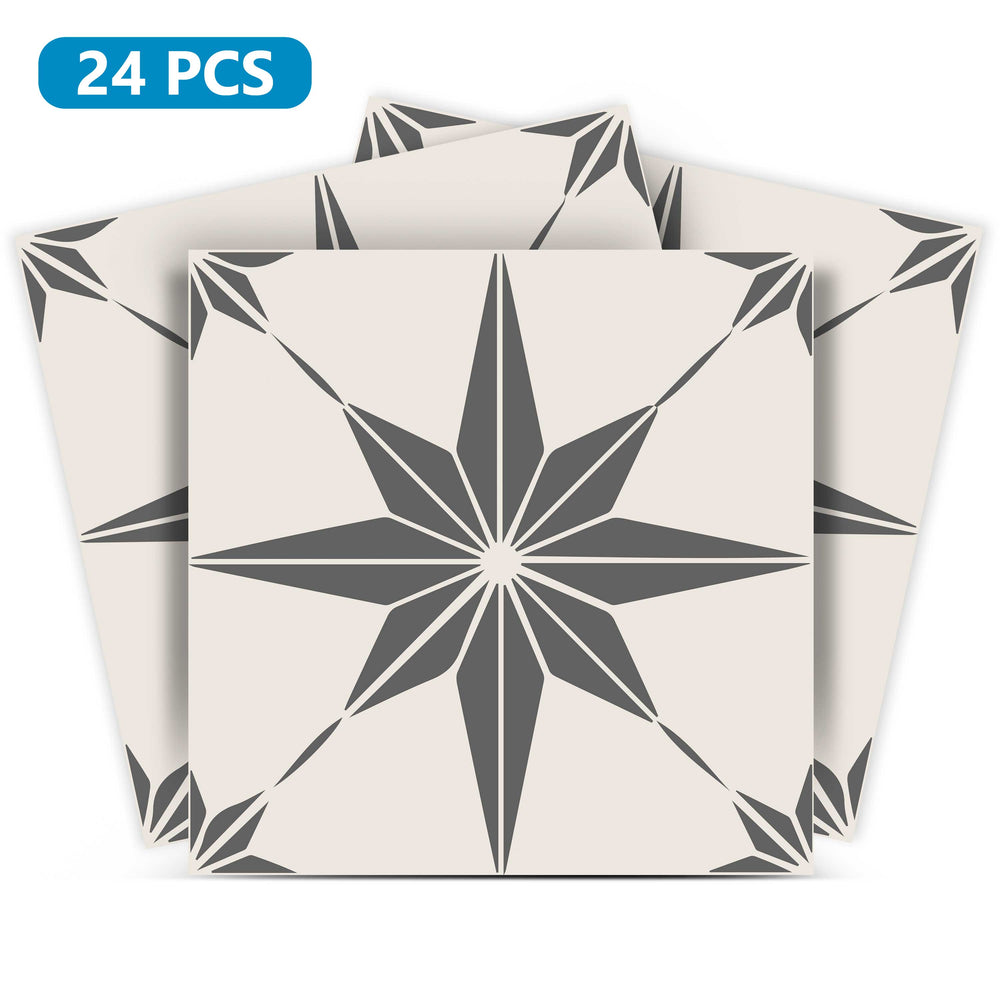 Easy-to-Apply Floor Star shaped Tile Stickers for Renters Model - B60