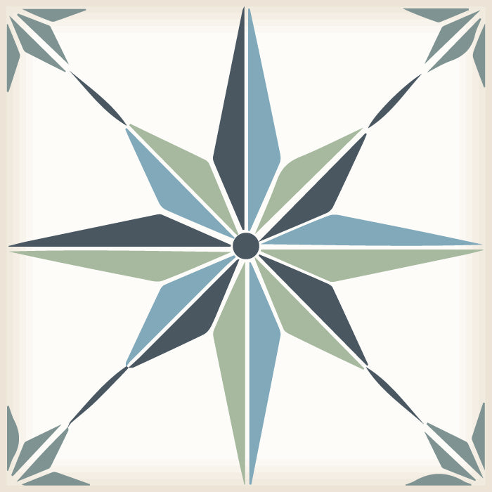 Renter friendly backsplash Tile Stickers star shaped kitchen tiles Model - B62