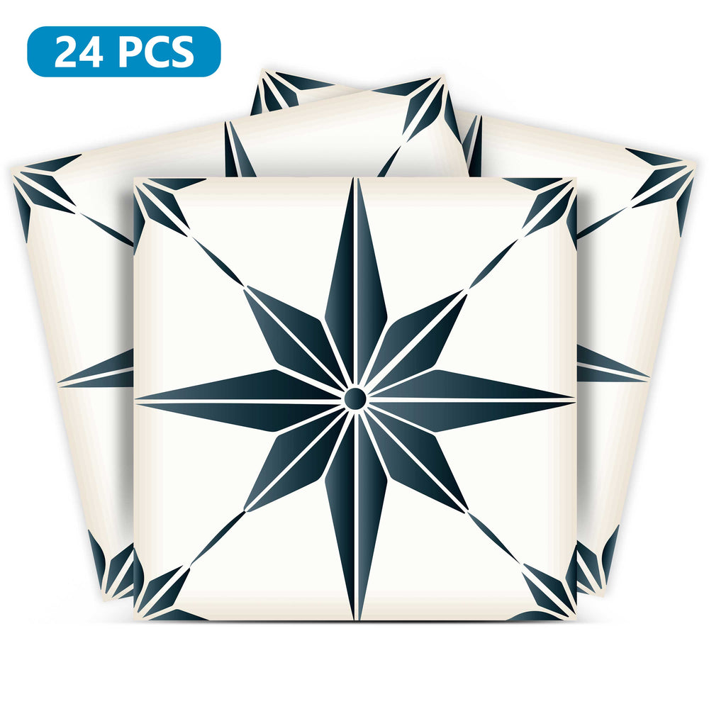 Inexpensive backsplash ideas Blue star Peel and Stick Tile Stickers Model - B69