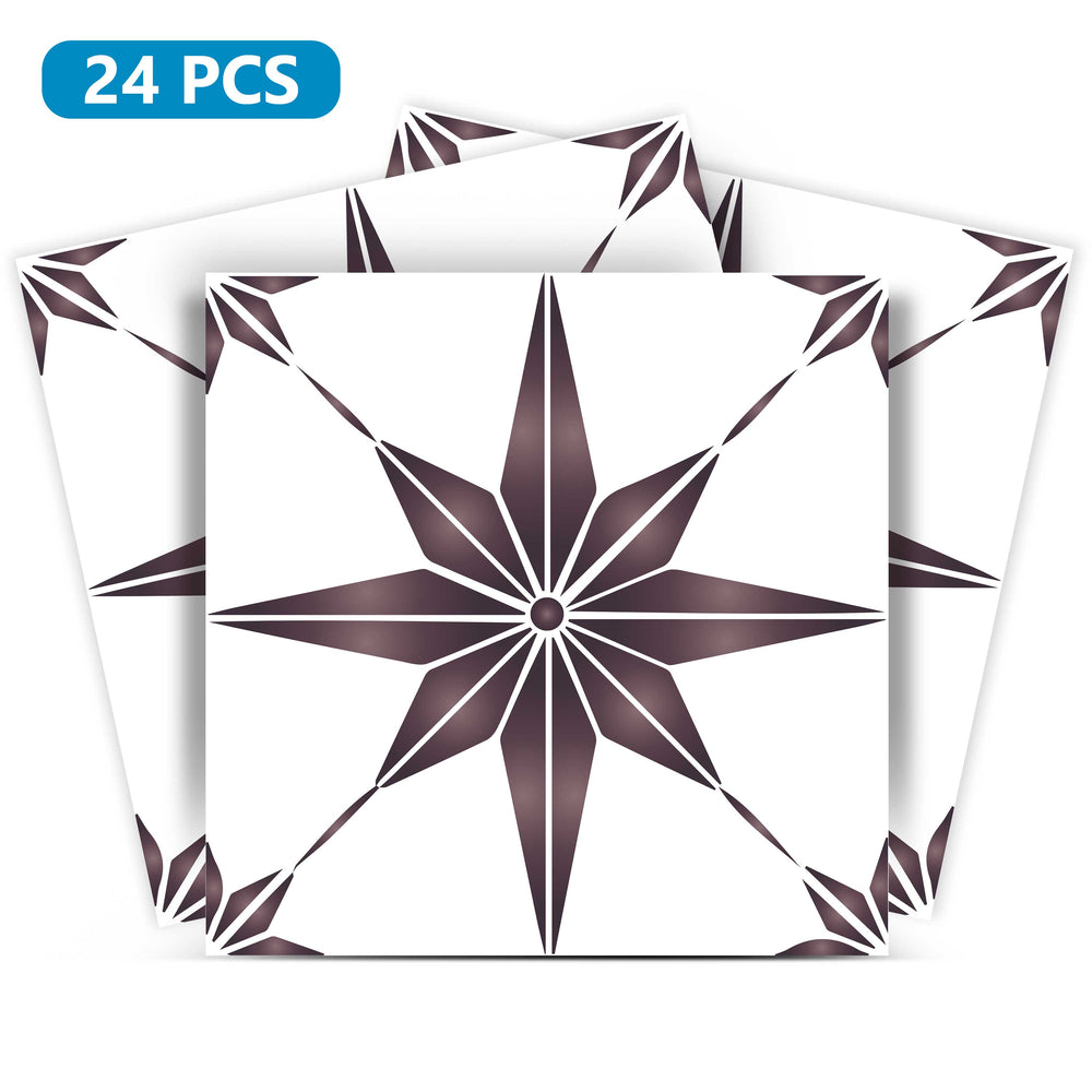 Beautiful Dark Purple star shaped Backsplash for home design Model - B71