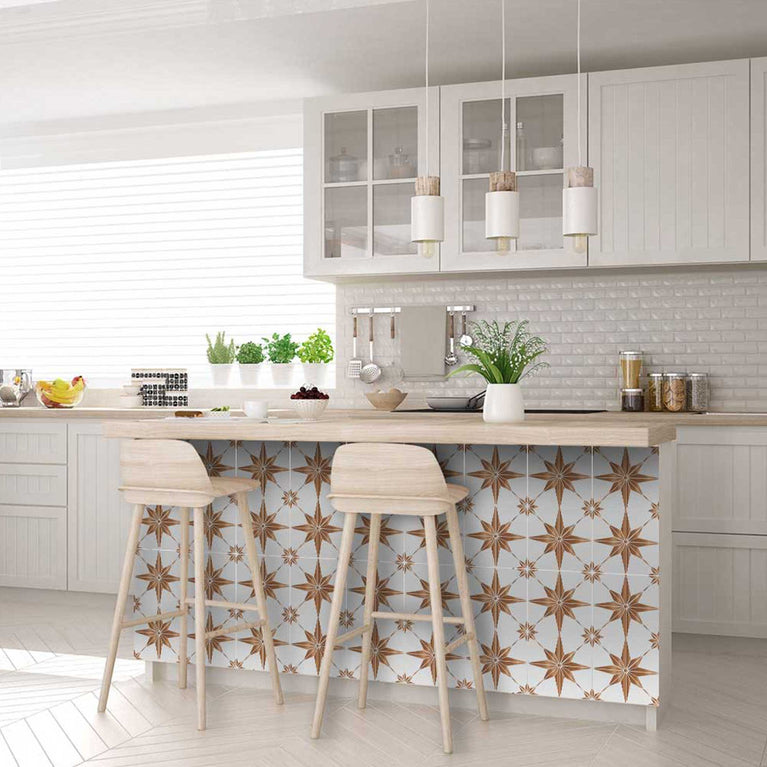 Peel and Stick Brown wall paper easy to install for home design peel and stick Tiles Model - B76