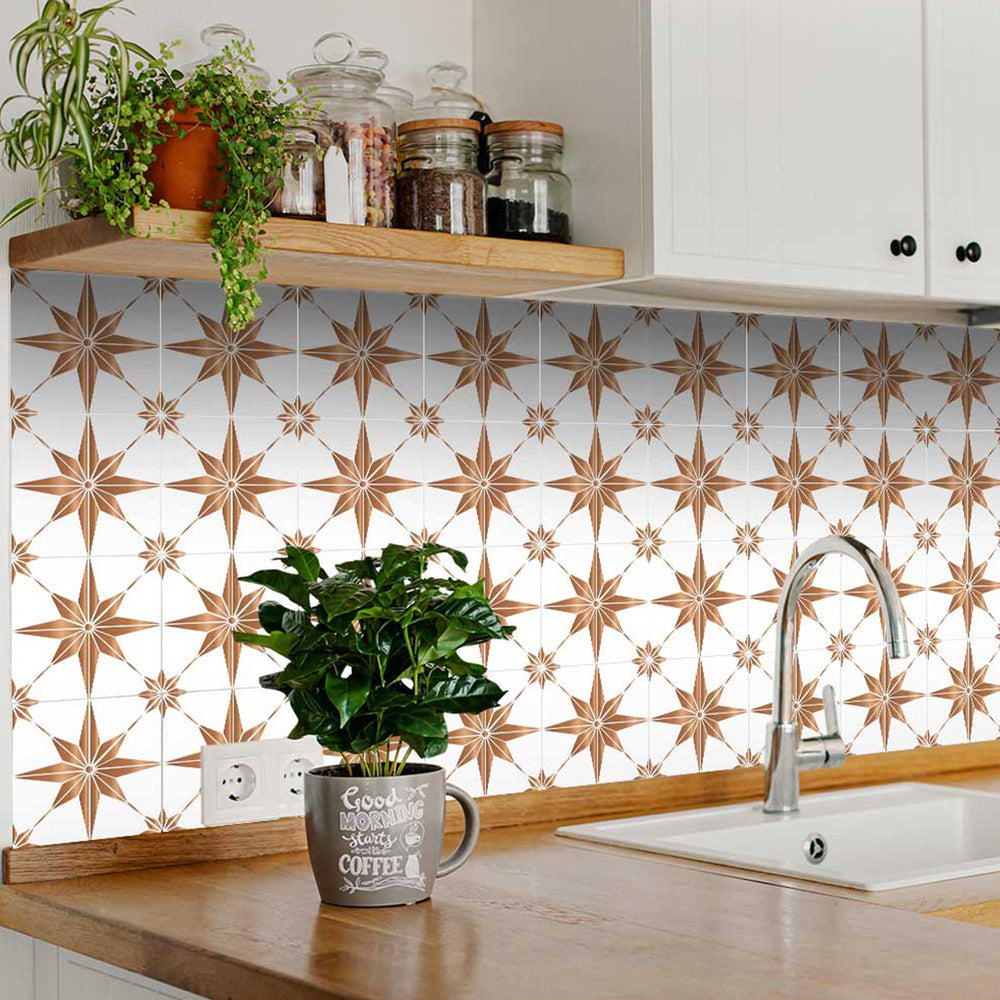 Peel and Stick Brown wall paper easy to install for home design peel and stick Tiles Model - B76