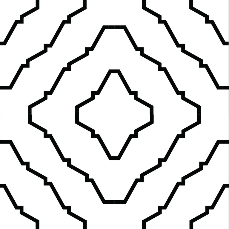 Black and White Bathroom tile stickers pattern for renters Model - B90