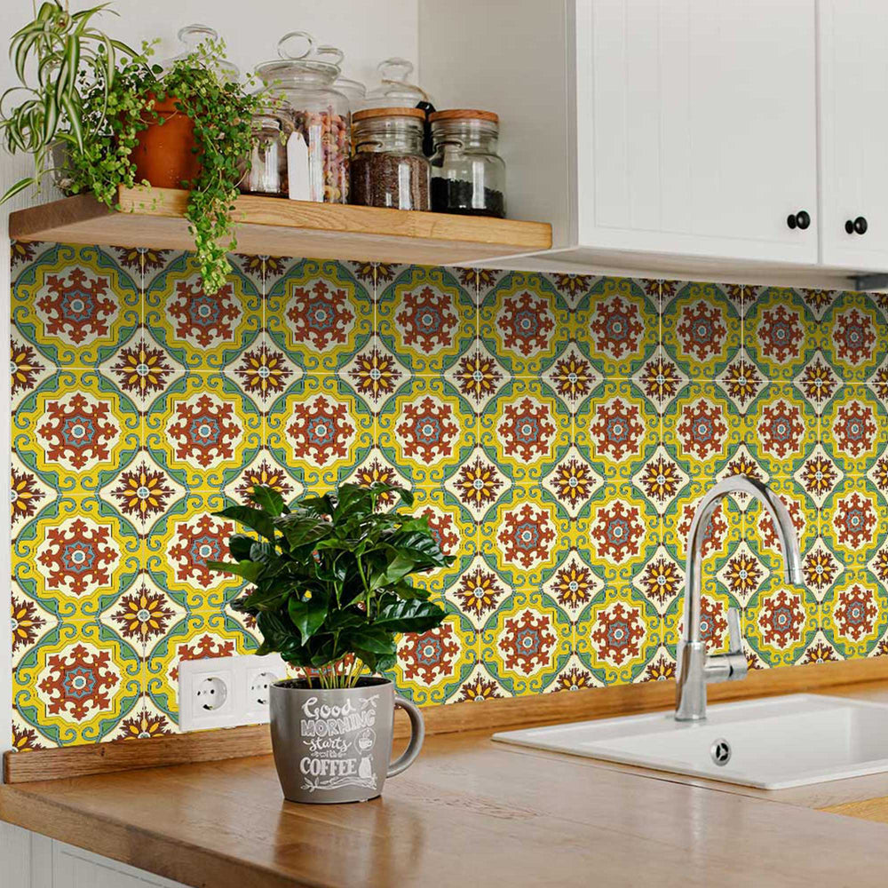 Colorful Tile Stickers for kitchen walls and tiles innovation easy to apply Model - C29