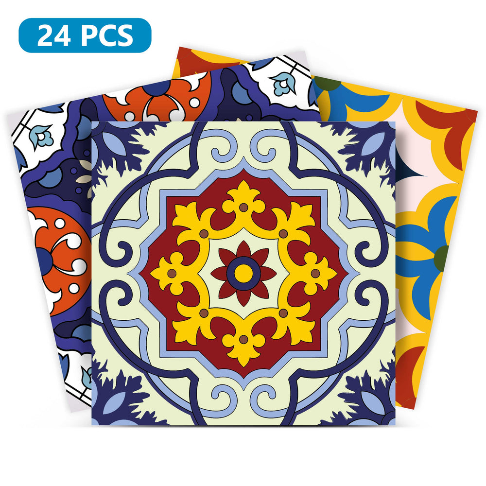 Mexican multiple pattern tile stickers Beautiful backsplash for home renovation Model - D10