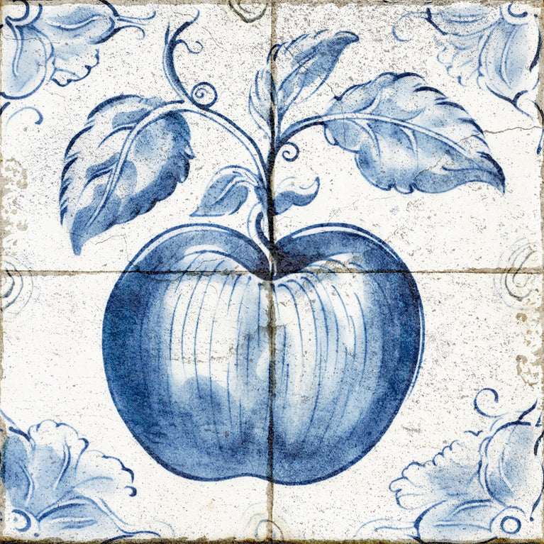 Blue Apple Delft Tiles Vintage design for kitchen renovation Model - D32