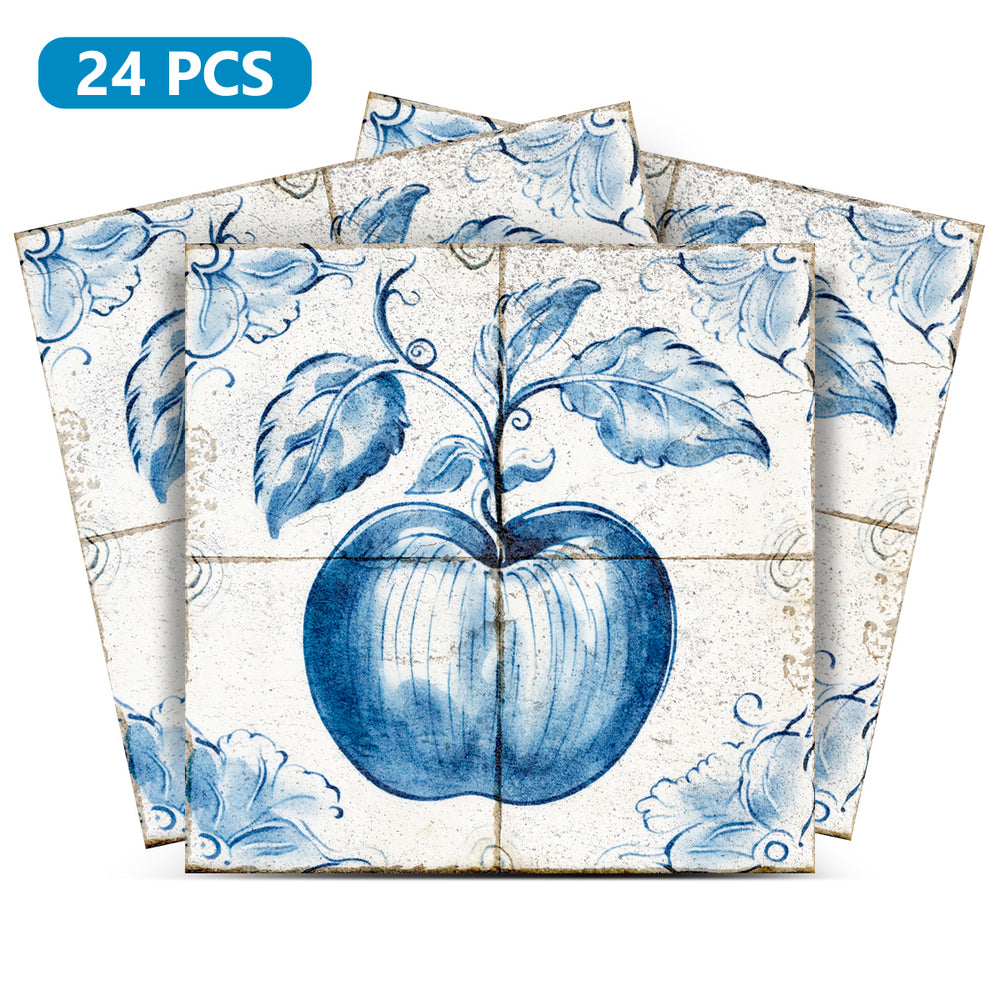 Blue Apple Delft Tiles Vintage design for kitchen renovation Model - D32