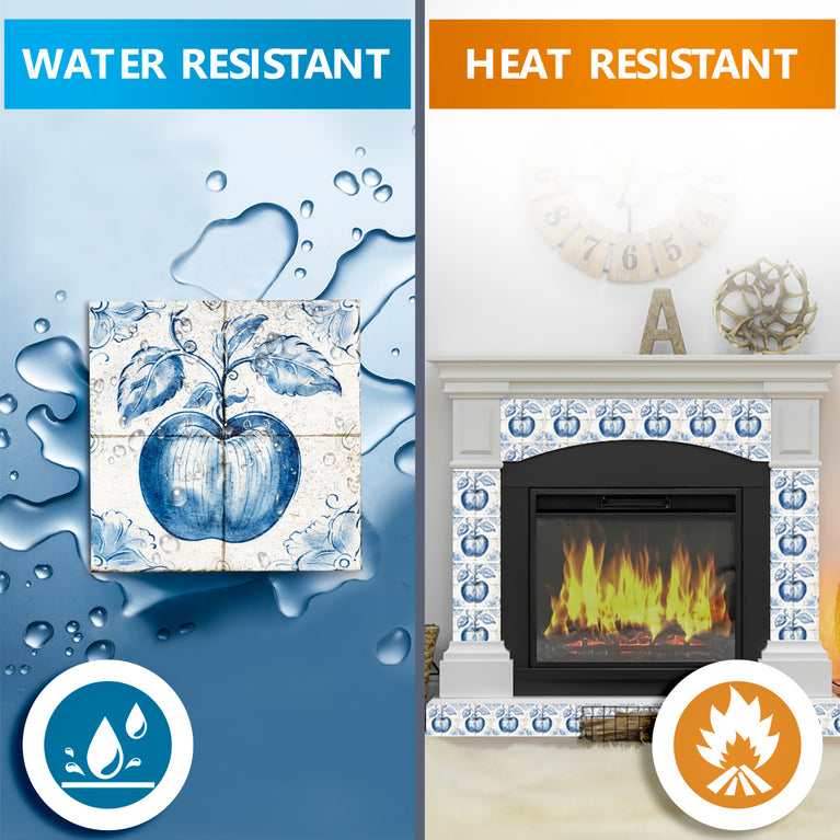 Blue Apple Delft Tiles Vintage design for kitchen renovation Model - D32