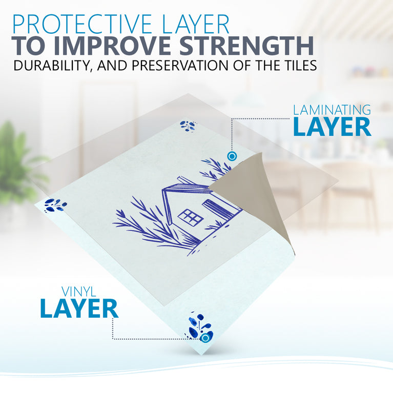 House Delft Vintage Blue Design Peel And Stick Tile Stickers delft fireplace surround Kitchen Tile Trends - D67