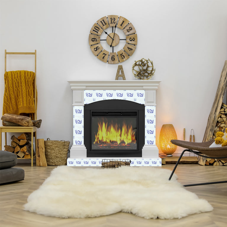 House Delft Vintage Blue Design Peel And Stick Tile Stickers delft fireplace surround Kitchen Tile Trends - D67