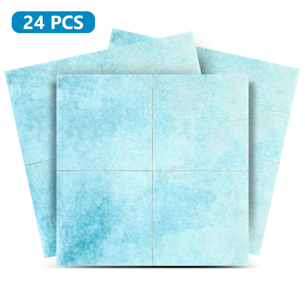 Cyan Blue Solid Peel And Stick Tile Stickers Backsplash surround Kitchen Tile Trends - D73