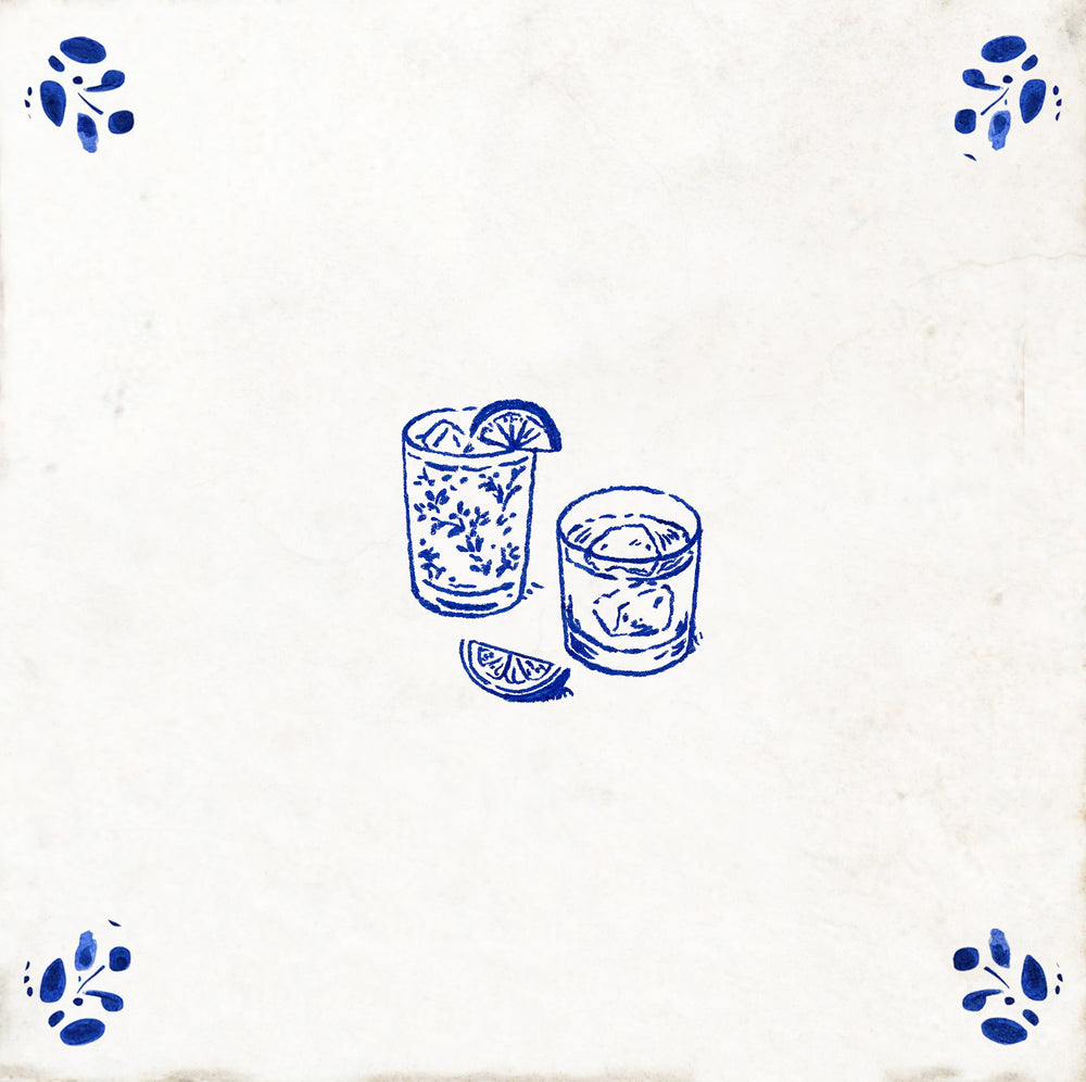 Delft tile Vintage blue Cocktail Glasses Peel And Stick Tile Stickers delft tile fireplace surround Kitchen Tile Trends Delft blue Model - D95