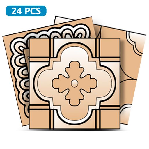 Brown and Grey shades backsplash vivid color Removable Tile Stickers Model - M5