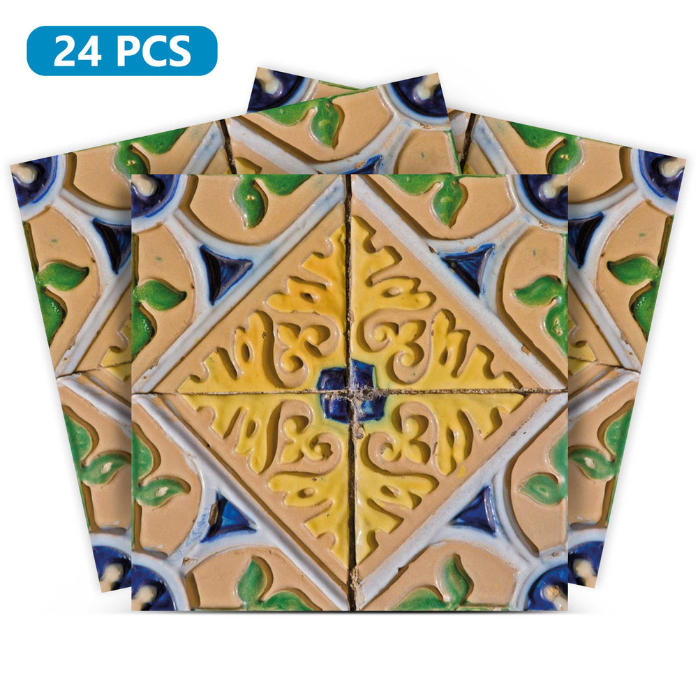 Dark Yellow shades tile stickers Floor Durable easy to install Model - H11