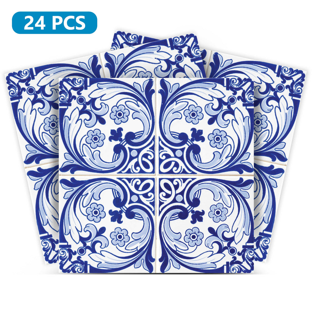 Blue and White beautiful backsplash Spanish for bathroom design Tiles Model - H13
