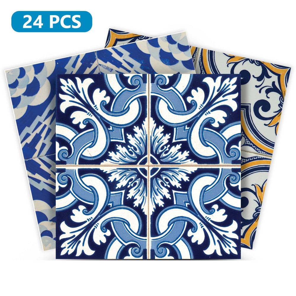 Multicolor Mexican Vintage Tile Stickers different patterns set Model - HA1