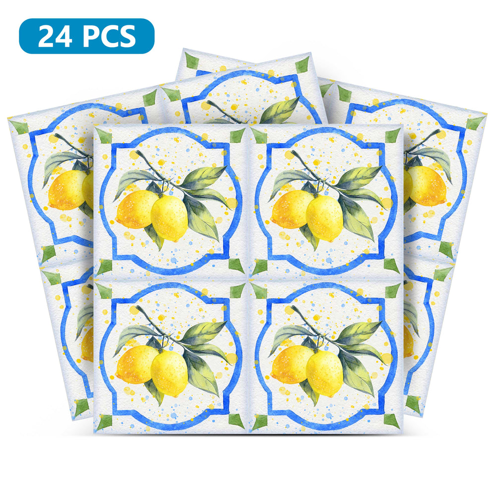 Lemon design Tile Stickers pattern for kitchen wall Rustic Sorrento Model - L05