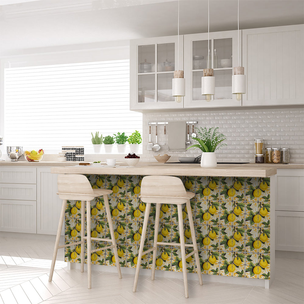 Lemon Vintage Sorrento Tile Stickers Beautiful new kitchen backsplash - Model L40