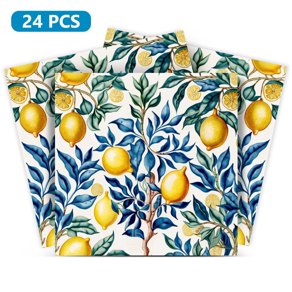 Lemon Vintage Retro Painting Tile Stickers Easy to install for home décor Model - L14