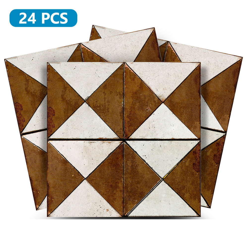 Rustic brown tile ideas for warm Tile Self-adhesive tiles Peel and stick stair treads Vintage tile Kitchen Trends brown tile backsplash Model -R152