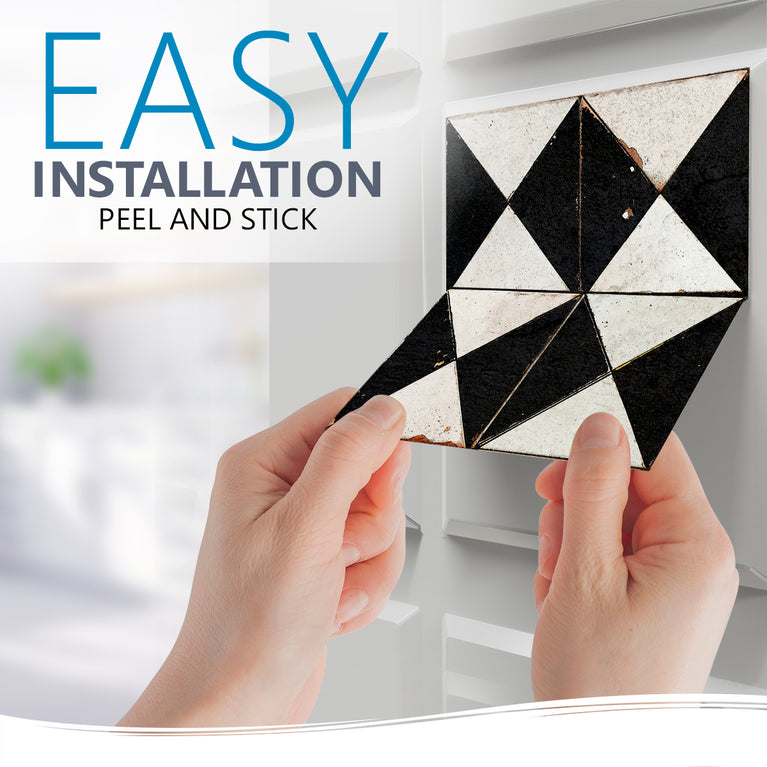 Beige Black Rhombus Rustic Tile Stickers Transform Your Kitchen With DIY Peel And Stick Backsplash- The Classic Look Bring Back Retro Model - R159