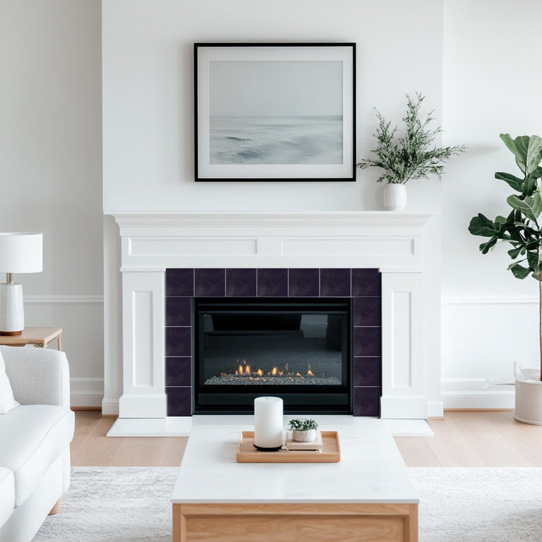 Solid Black Peel And Stick Easy Transforming Dark backsplash Model -R164