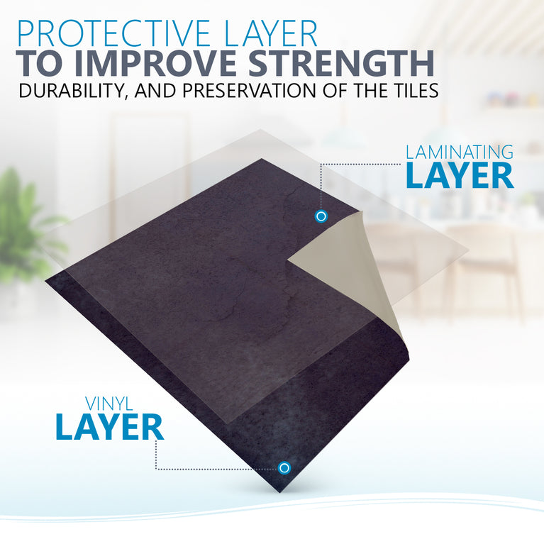 Solid Black Peel And Stick Easy Transforming Dark backsplash Model -R164