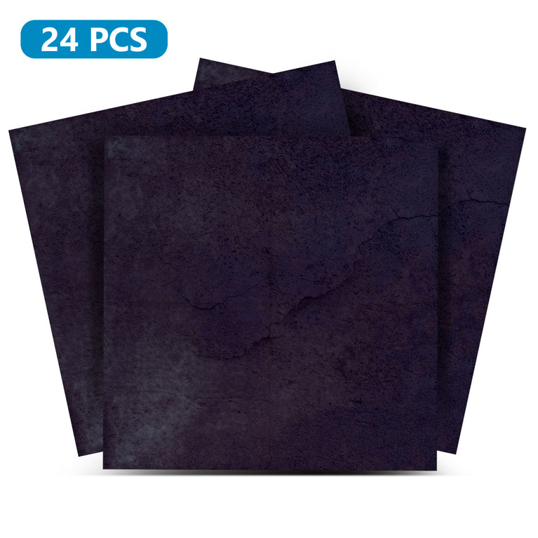 Solid Black Peel And Stick Easy Transforming Dark backsplash Model -R164