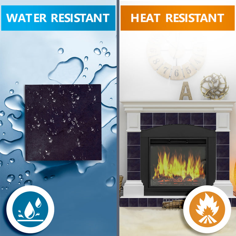 Solid Black Peel And Stick Easy Transforming Dark backsplash Model -R164