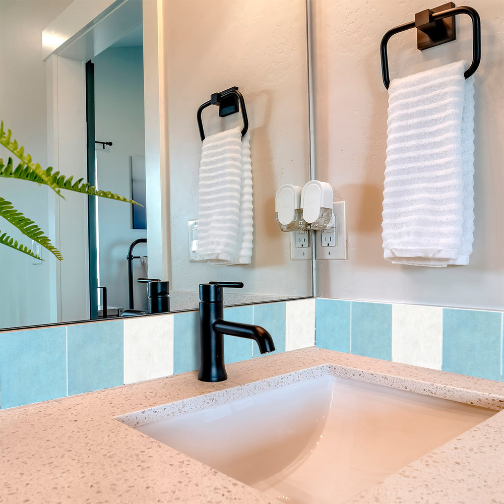 Blue Shade Vintage Kithcen Backsplash Dercor Solid Design Tile Stickers Model - R165