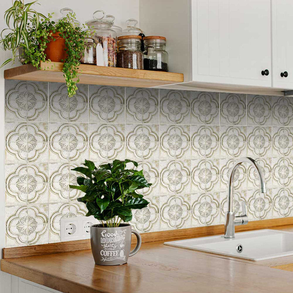 Rustic Vintage Peel and stick Decorative Tile stickers for kitchen renovation Model - R34