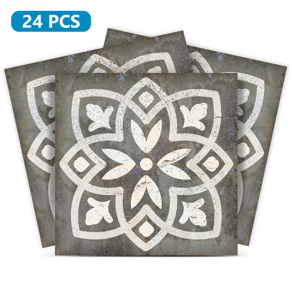 Easy to Install Tile Stickers for DIY Home Renovations Beautiful Gray backsplash Model - R44