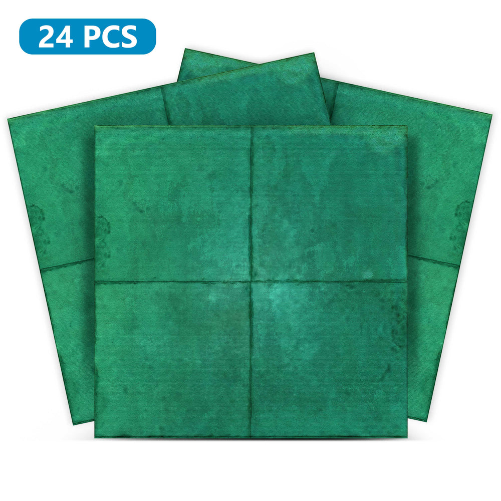 Green backsplash single color vintage Floor Tiles easy to install Model - R52