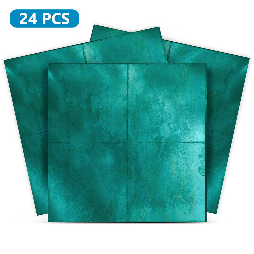 Green Turquoise Backsplash Easy to install Tile Stickers for kitchen décor Model - R54