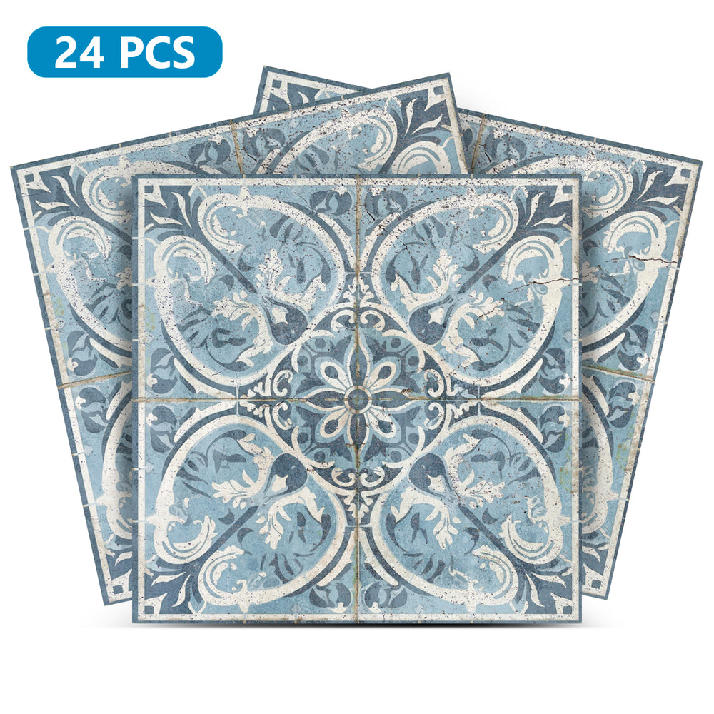 Blue Rustic Floral Style for simple easy kitchen makeover Peel And Stick Model - R70