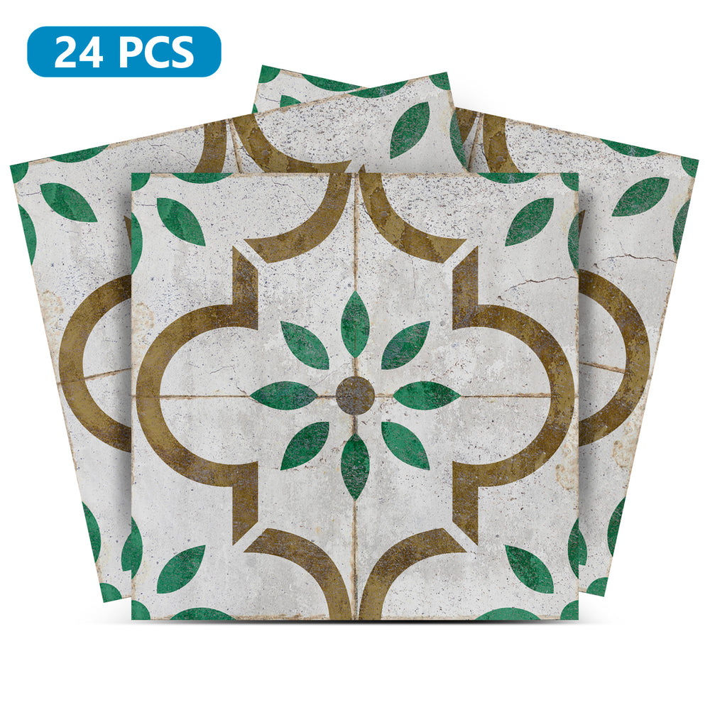 Vintage Rustic Peel and Stick Tile Stickers Brown Gray pattern wall paper Model - R88