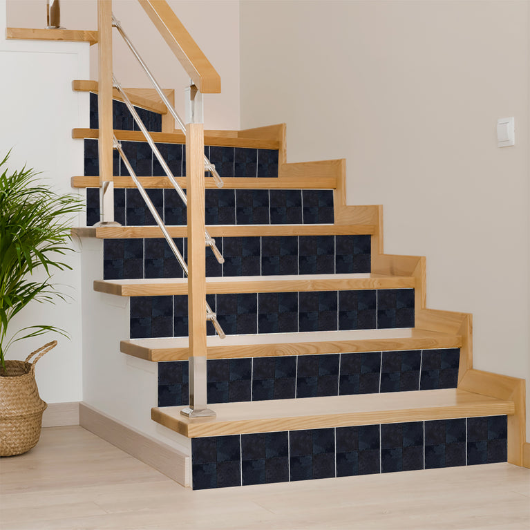 Solid Black Dark gray Peel And Stick Easy Transforming Dark backsplash Model -R97