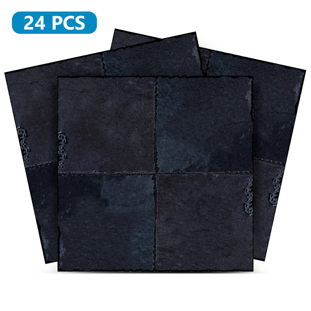 Solid Black Dark gray Peel And Stick Easy Transforming Dark backsplash Model -R97
