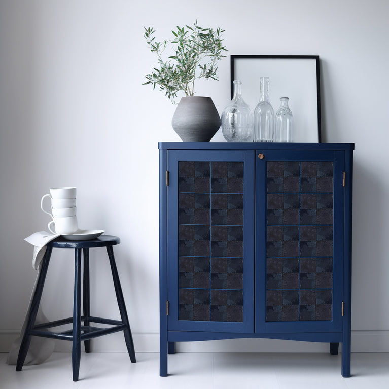 Solid Black Dark gray Peel And Stick Easy Transforming Dark backsplash Model -R97