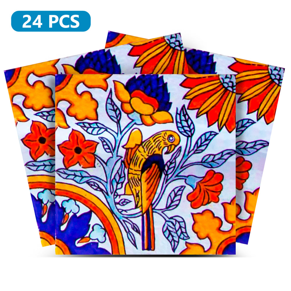 Talavera Bathroom Decals Set of 24 animal Azulejos Tiles Stickers Wallpaper Model - S4