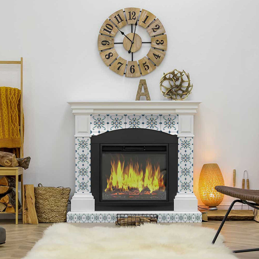 Blue and White Trendy Backsplash easy to install wall Tile Stickers Model - SB54